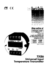 Thumbnail of document Manual - TX86 Programmable head mount Temp. Transmitter for Thermocouples
